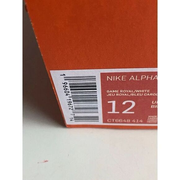 Men’s Sz 12 Nike Cleats Blue Alpha Menace Elite 3 Game Royal Football CT6648-414 - Picture 3 of 13